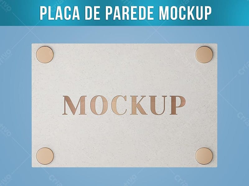 Placa de parede mockup