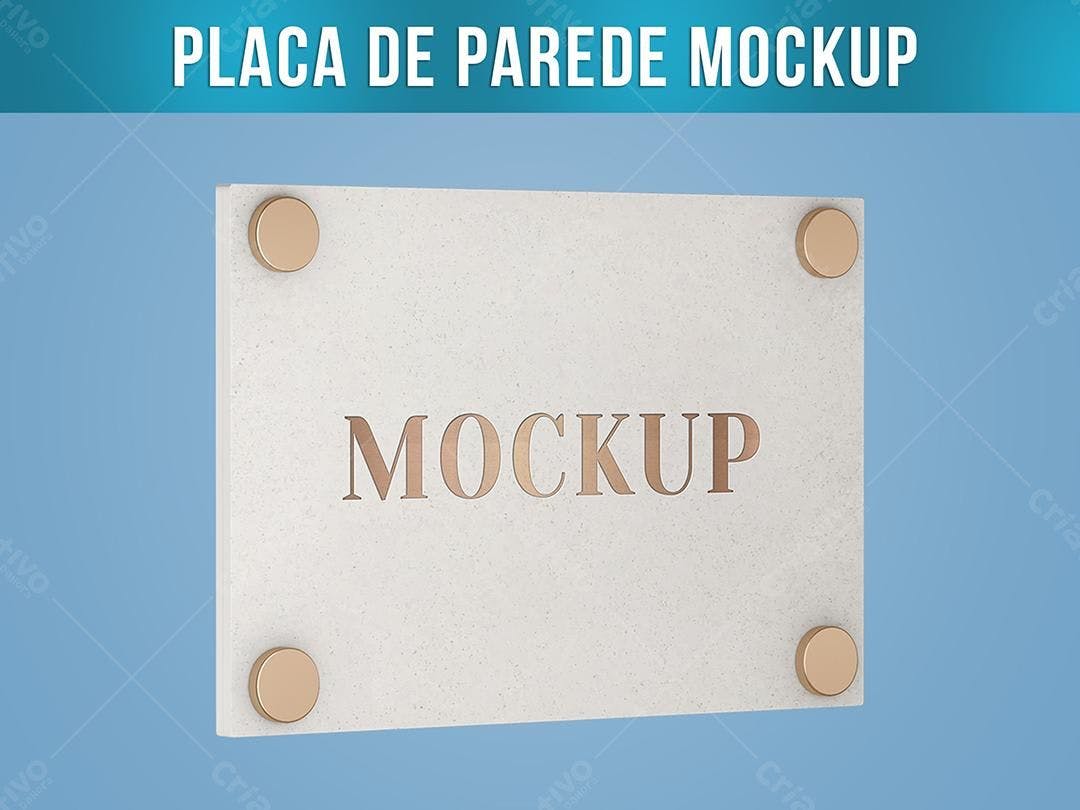 Mockup de Placa de Parede Minimalista em Bege