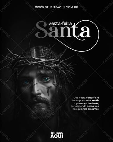 Feed sexta feira santa | semana santa | psd editável