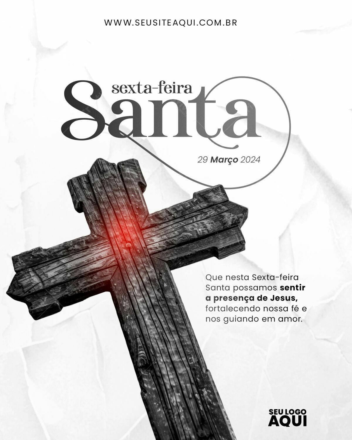 Flyer para Sexta-Feira Santa PSD Editável