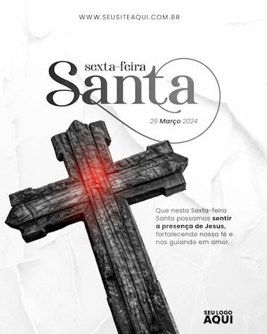 Feed sexta feira santa | semana santa | psd editável