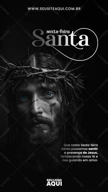 Story exta feira santa | semana santa | psd editável