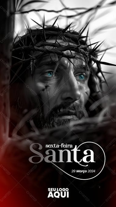 Story exta feira santa | semana santa | psd editável