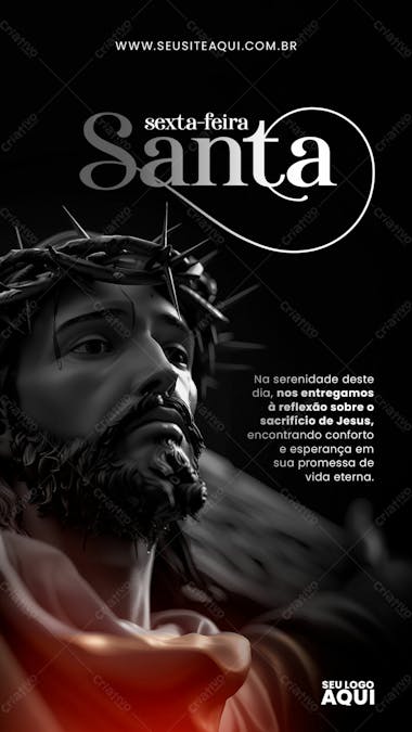 Story exta feira santa | semana santa | psd editável