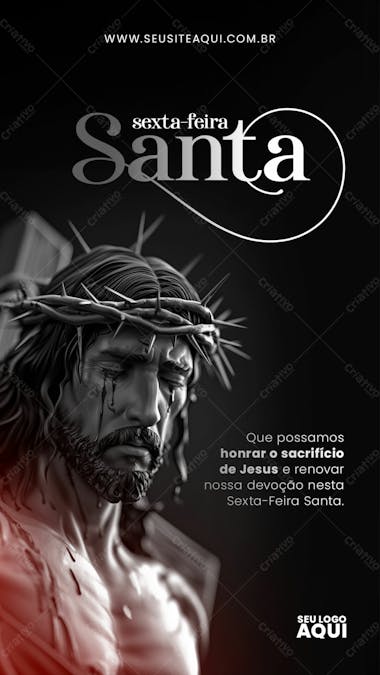 Story exta feira santa | semana santa | psd editável