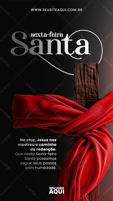 Story exta feira santa | semana santa | psd editável