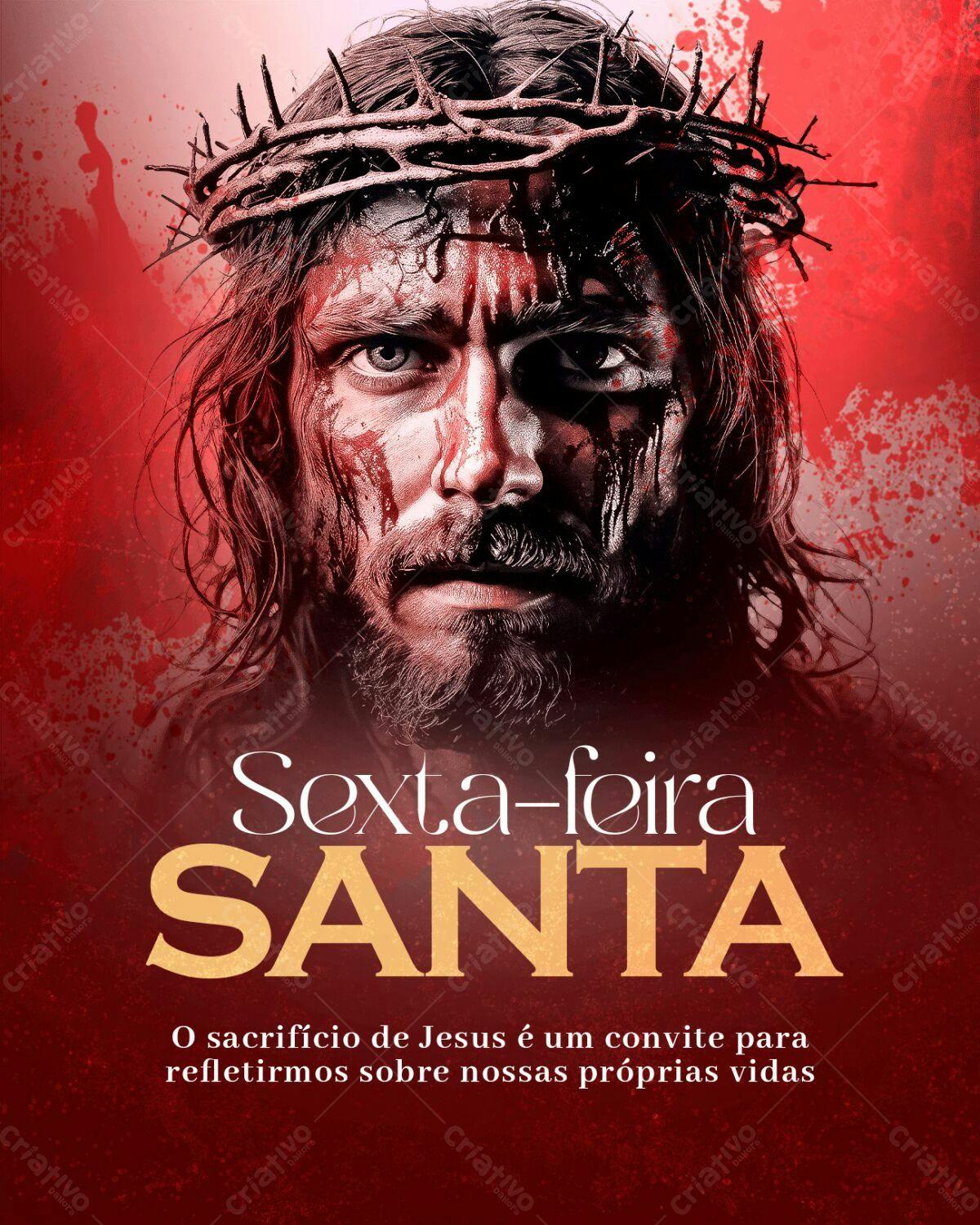 Flyer Sexta-feira Santa PSD Editável