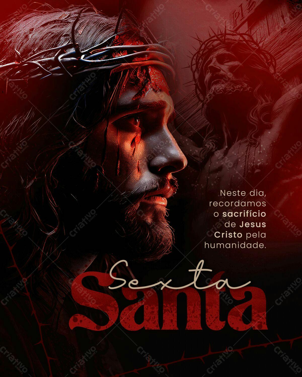 Flyer Sexta Santa PSD Editável