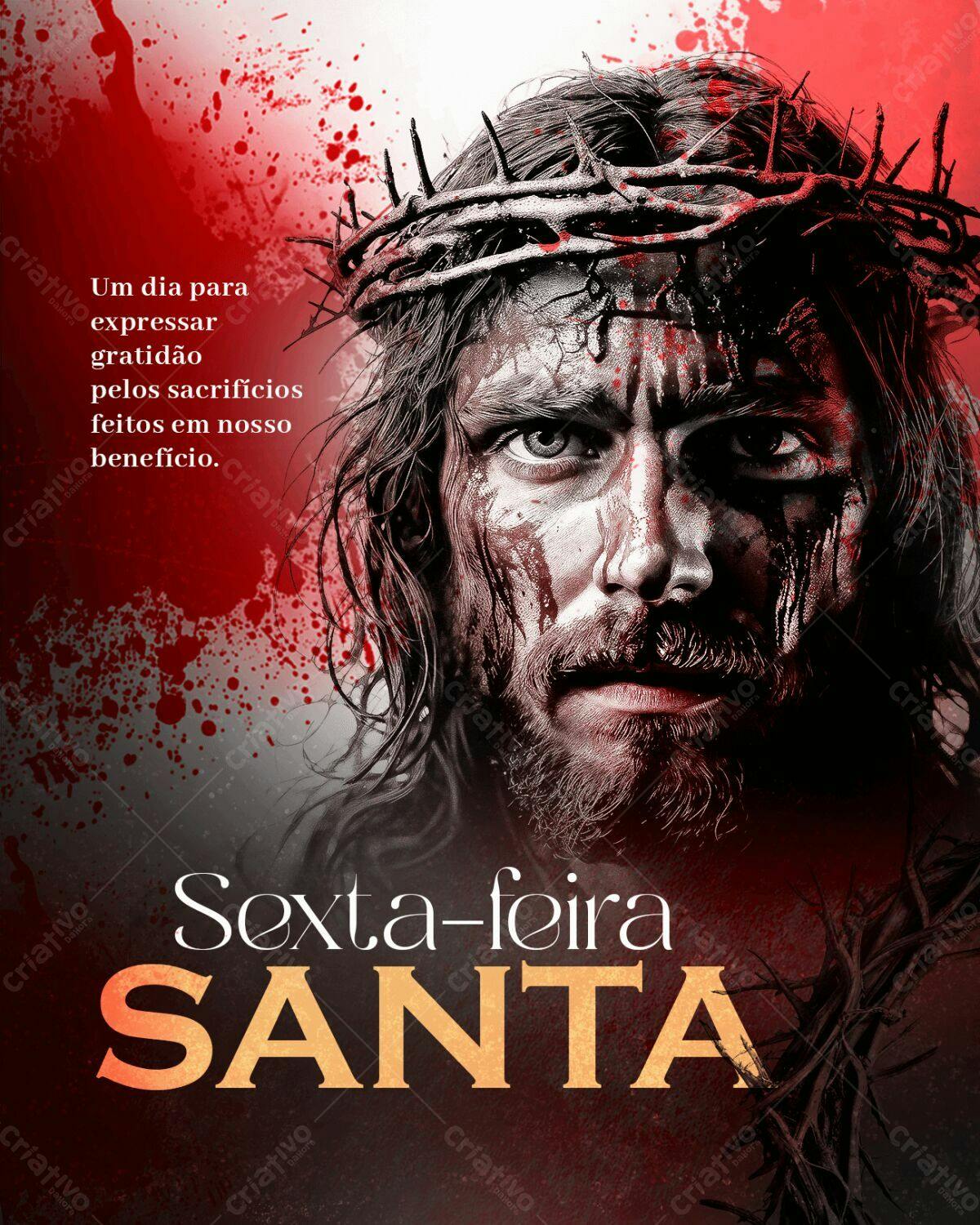 Flyer Sexta-Feira Santa PSD Editável