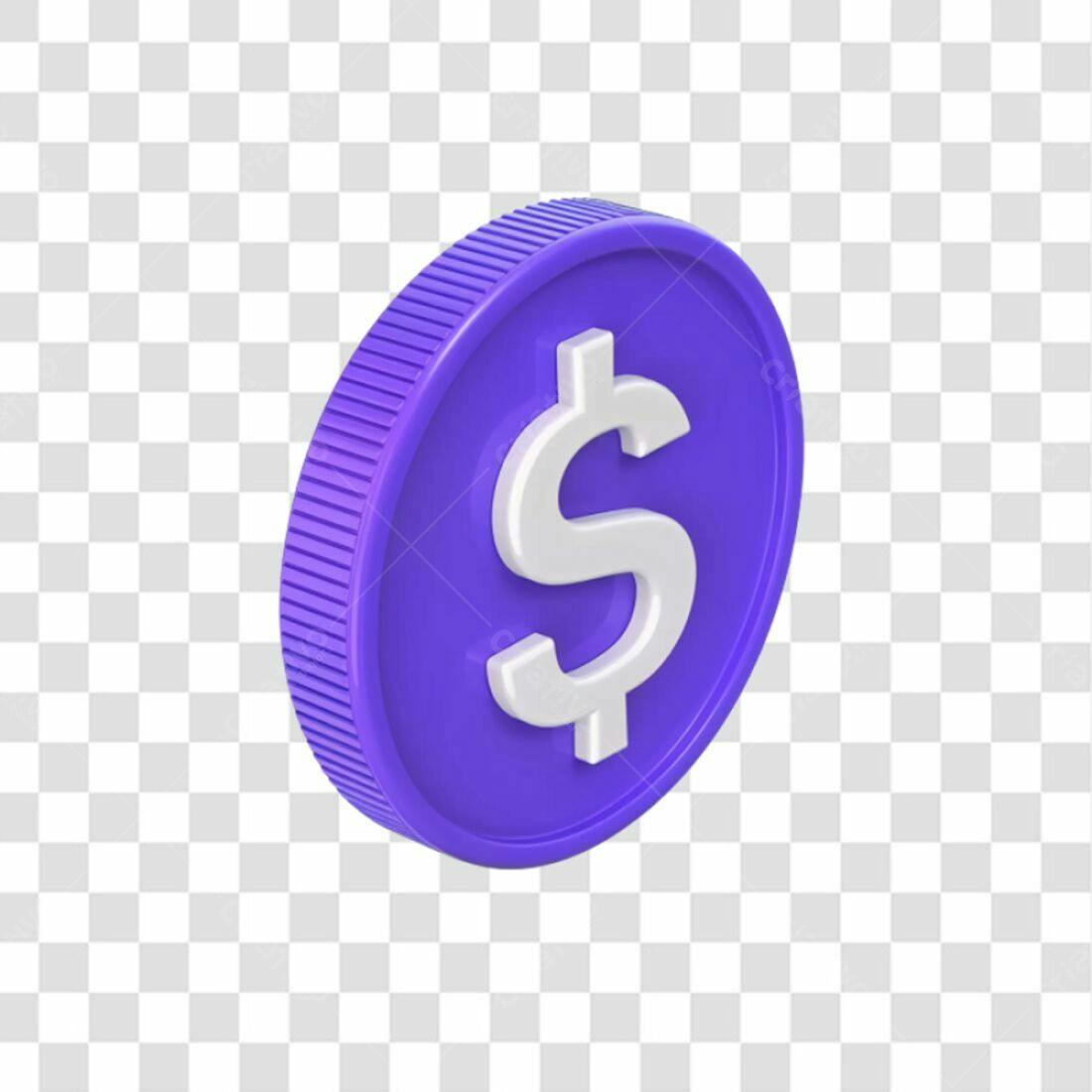 Icone Moeda Dolar PNG com fundo transparente