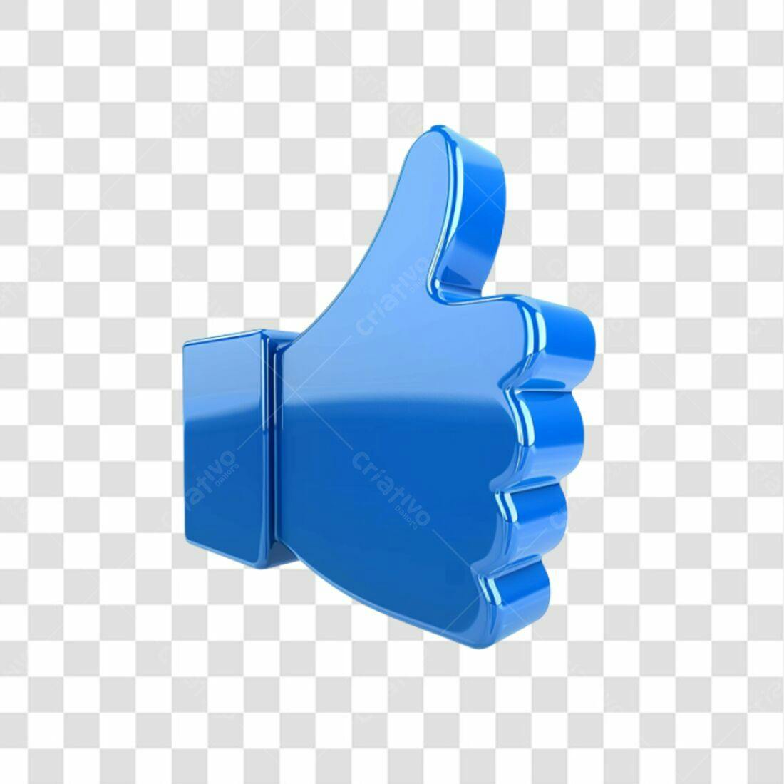 Ícone curtida azul PNG com fundo transparente