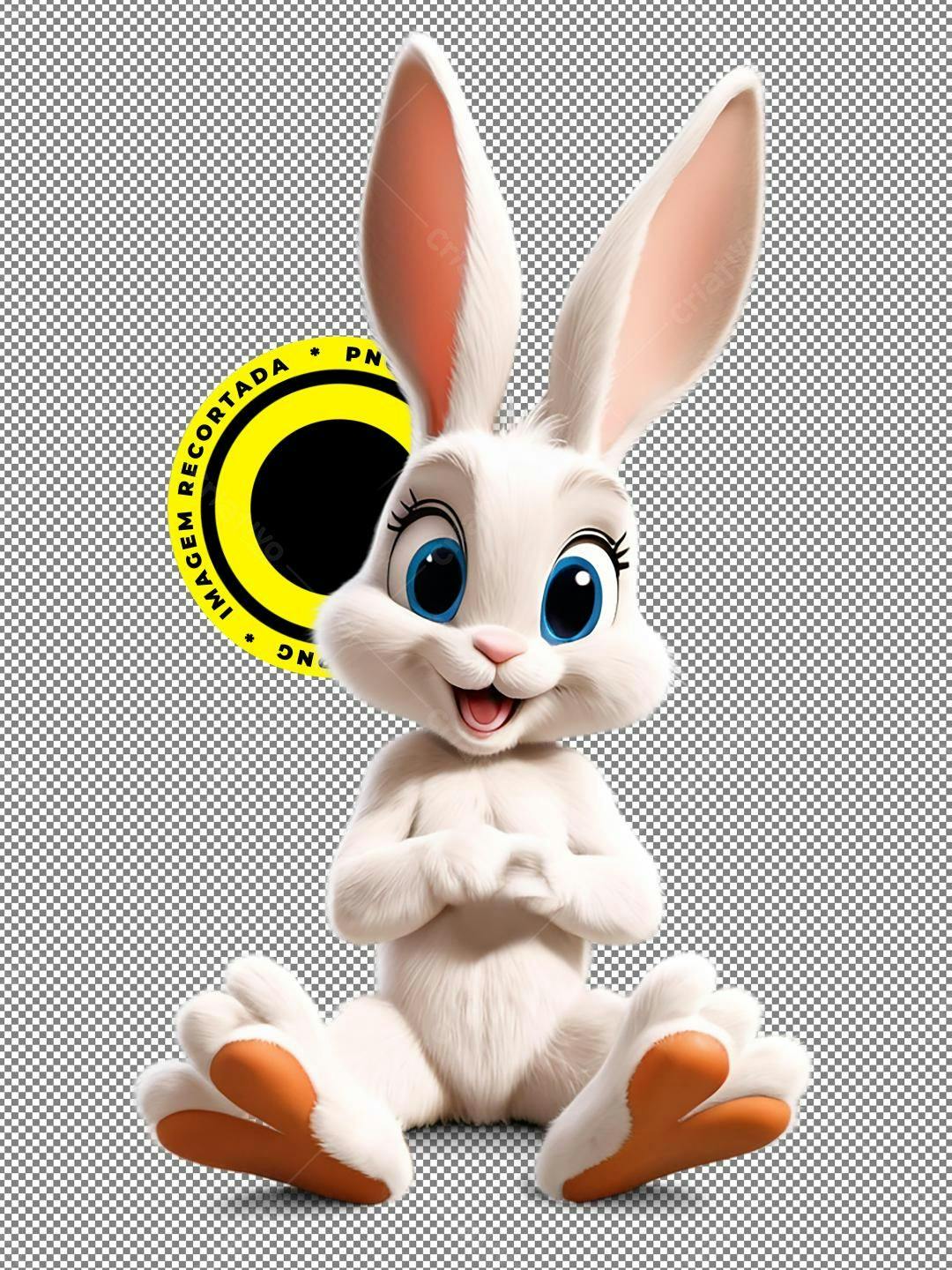 Icone Coelho Páscoa PNG com fundo transparente