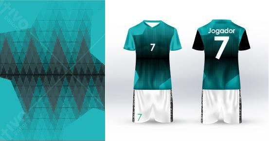 Mockup Uniforme de Futebol Moderno: Verde-água e Preto