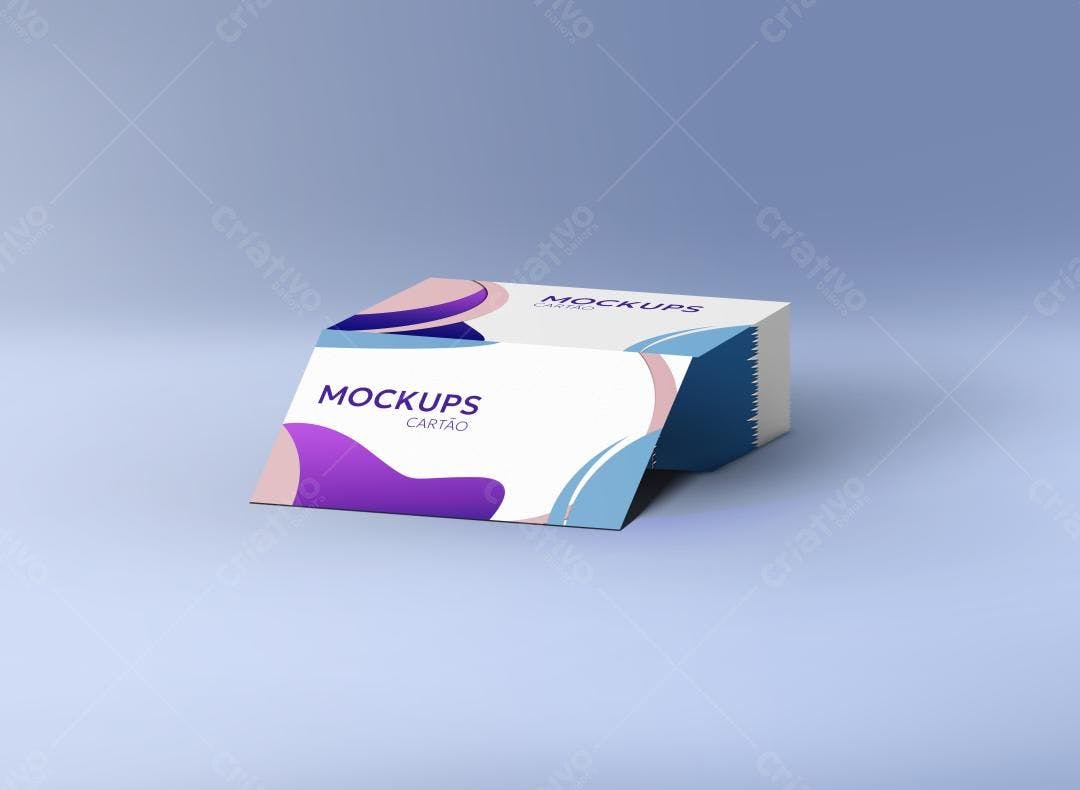 Mockup Cartão de Visita Moderno Cores Vibrantes