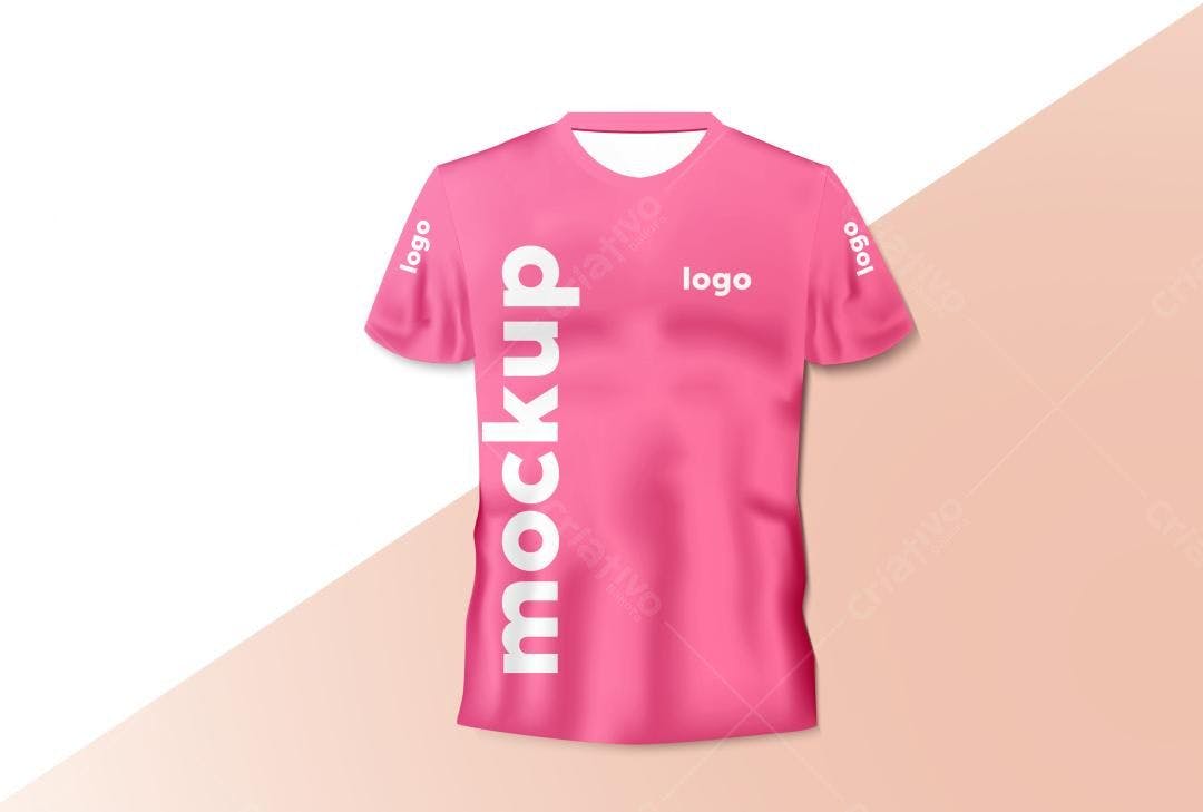Mockup Camiseta Rosa - Design Moderno
