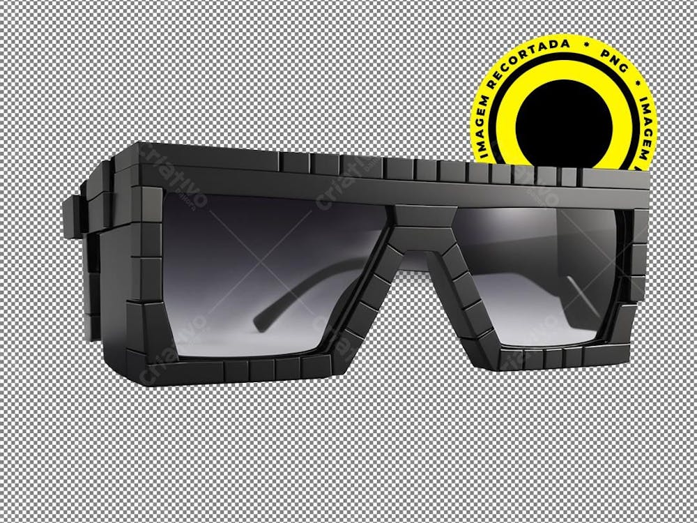 Icone Óculos de Sol estilo Pixel Art PNG com fundo transparente
