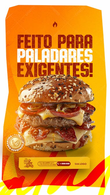 Story hamburgueria feito para paladares exigentes