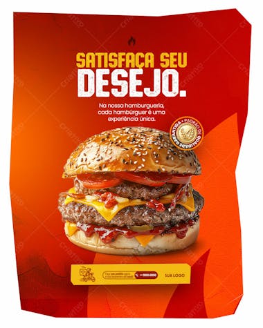 Social media hamburgueria satisfaça seu desejo