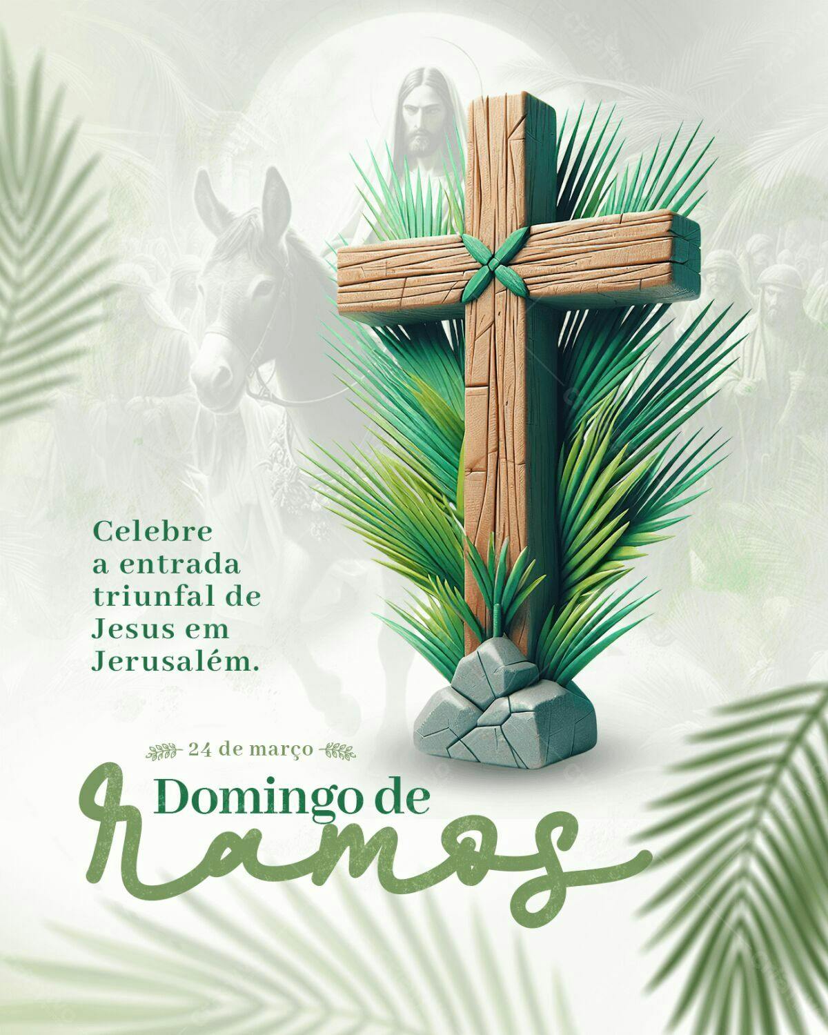 Flyer Domingo de Ramos PSD Editável