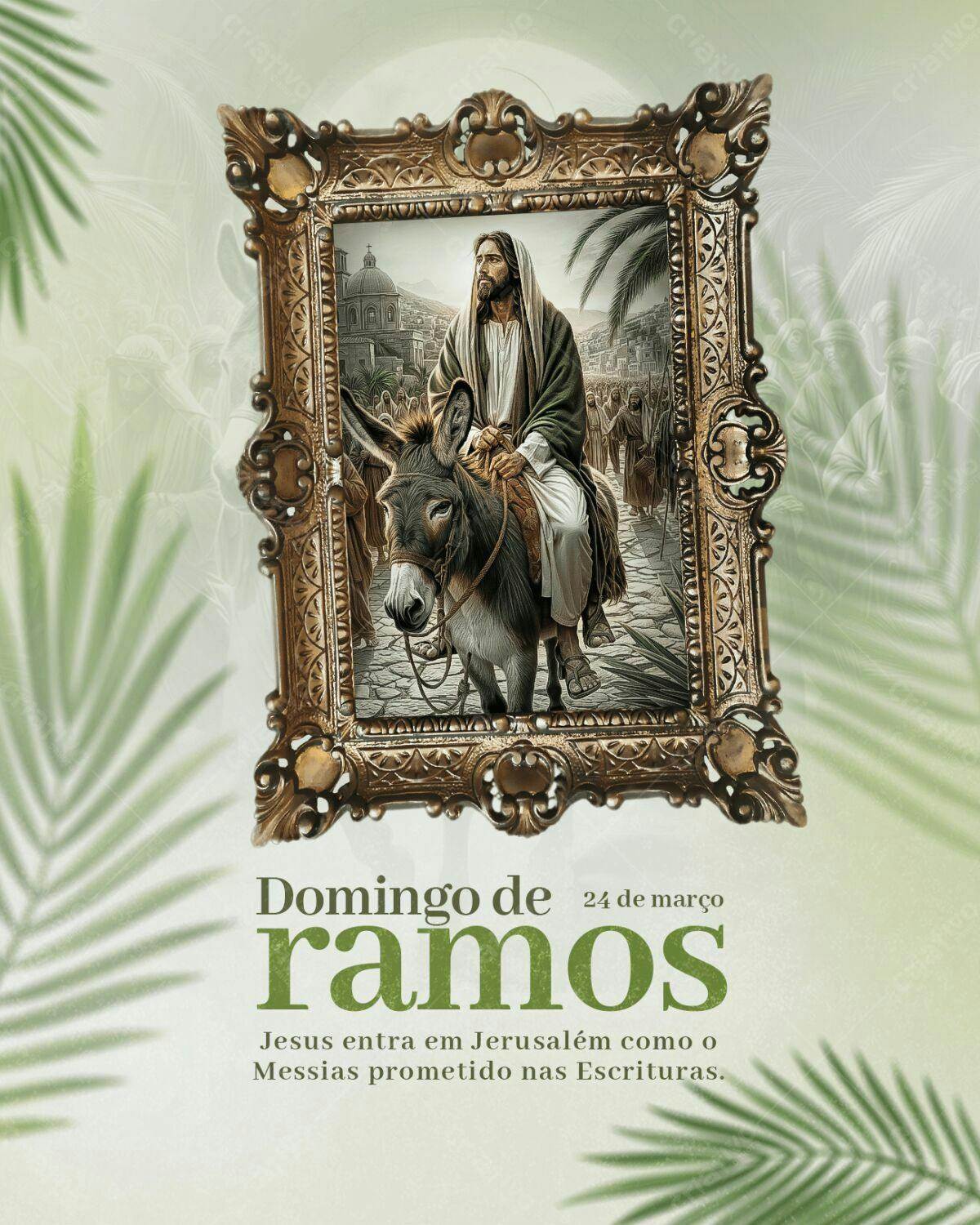 Flyer Domingo de Ramos PSD Editável