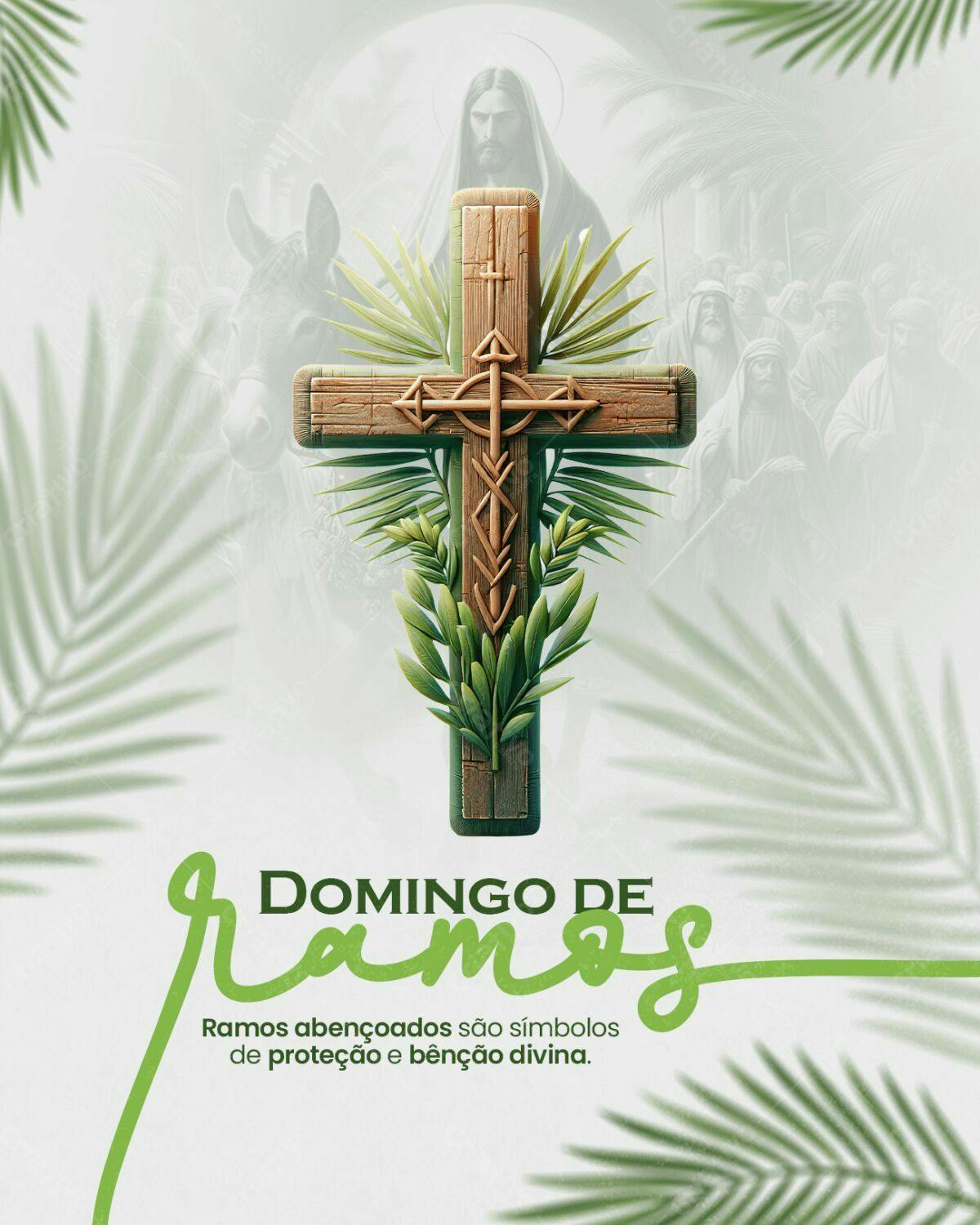 Flyer Domingo de Ramos PSD Editável