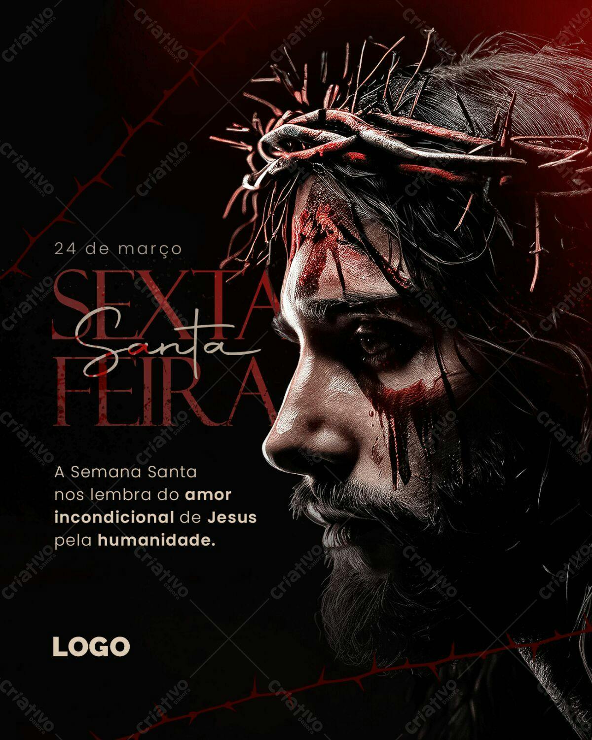 Flyer Sexta-Feira Santa PSD Editável