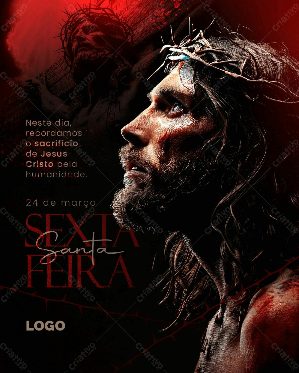 Flyer Sexta Santa PSD Editável