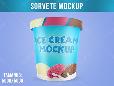 Pote De Sorvete Mockup 