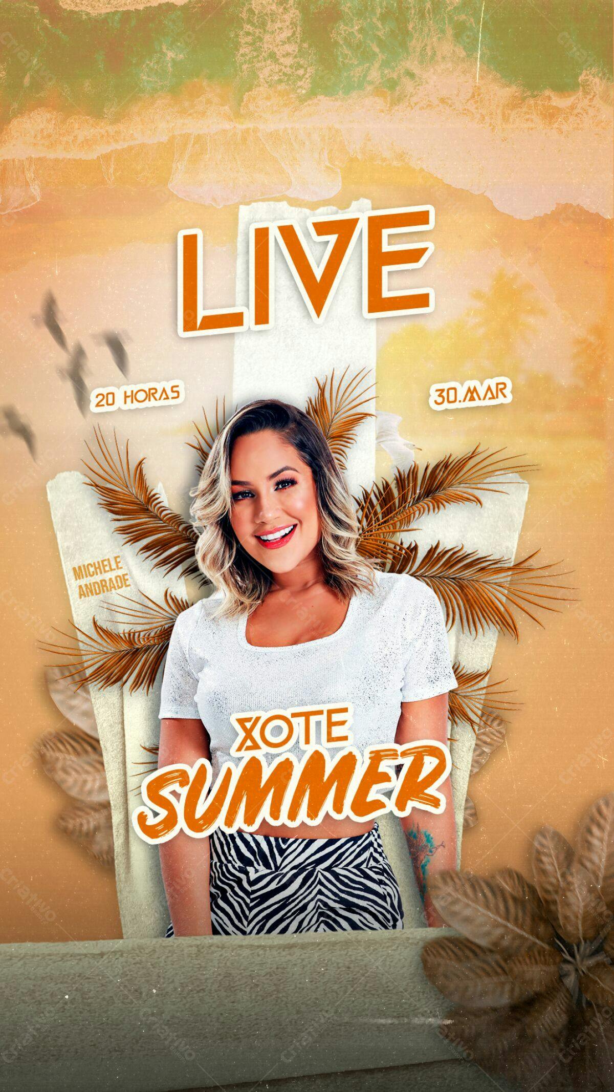 Flyer para Show de Xote de Verão PSD Editável