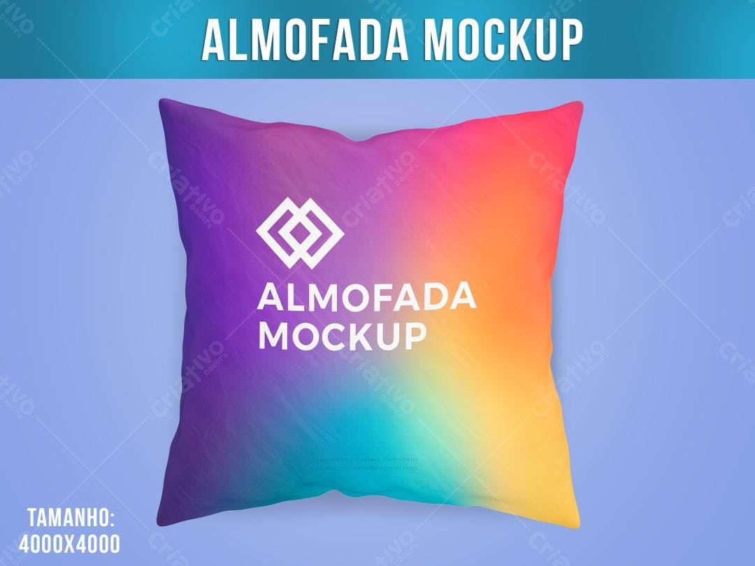 Mockup Almofada Colorida: Gradiente Vibrante