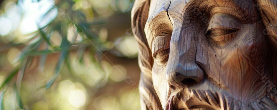 Escultura em madeira de Jesus Cristo