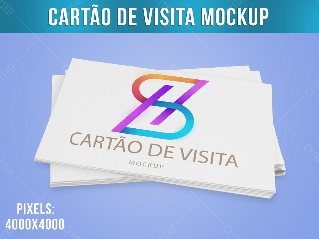 Mockup de Cartão de Visita Moderno com Design Colorido