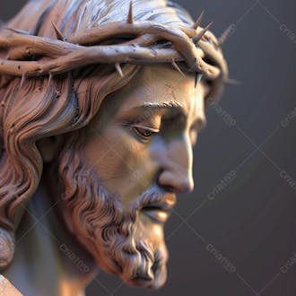 Imagem de jesus 3d estátua em alta qualidade