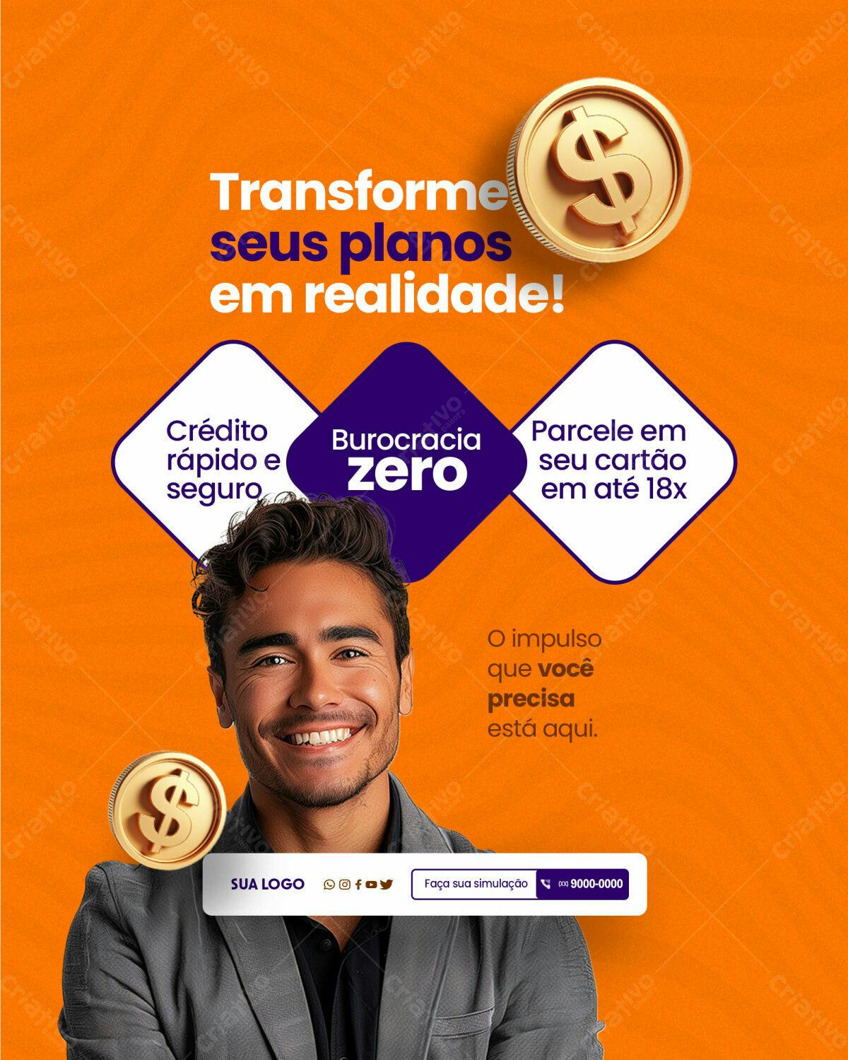 Flyer Empreendedorismo Financeiro PSD Editável