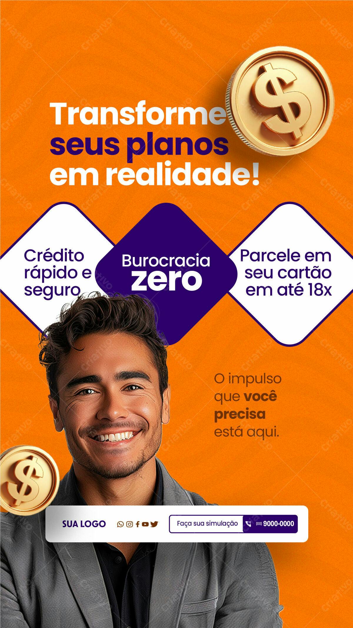 Flyer Empreendedorismo e Crédito PSD Editável