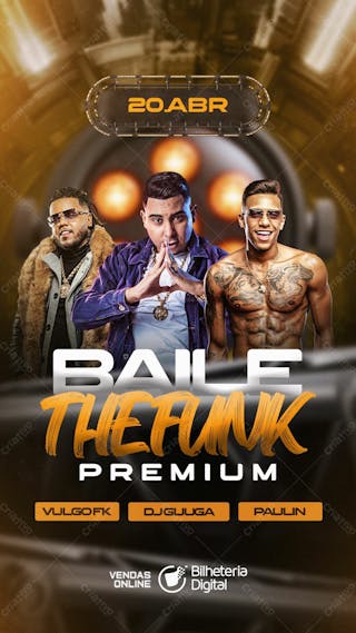 Flyer evento baile thefunk premium story