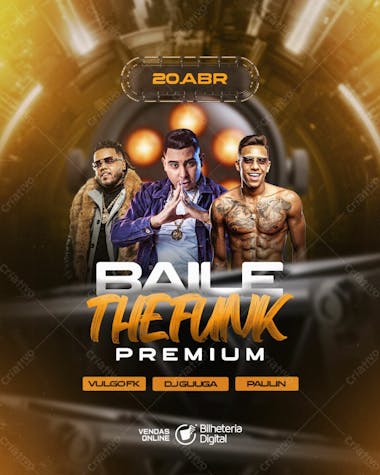 Flyer evento baile thefunk premium feed