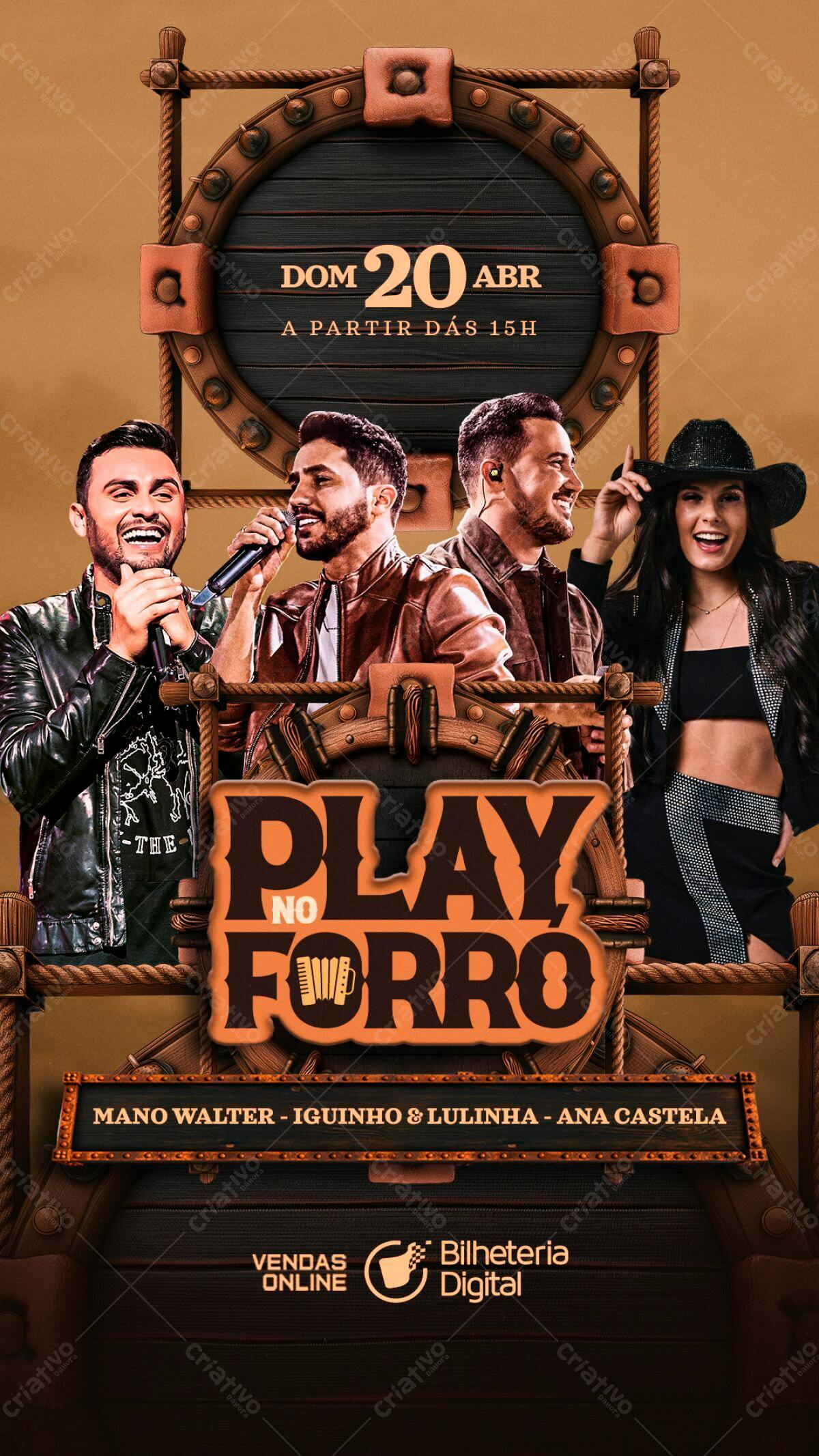 Flyer Play Forró PSD Editável