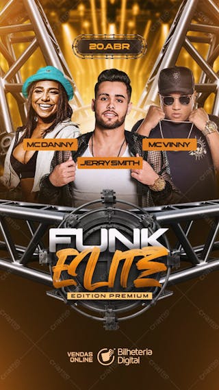 Flyer evento funk elite edition premium story