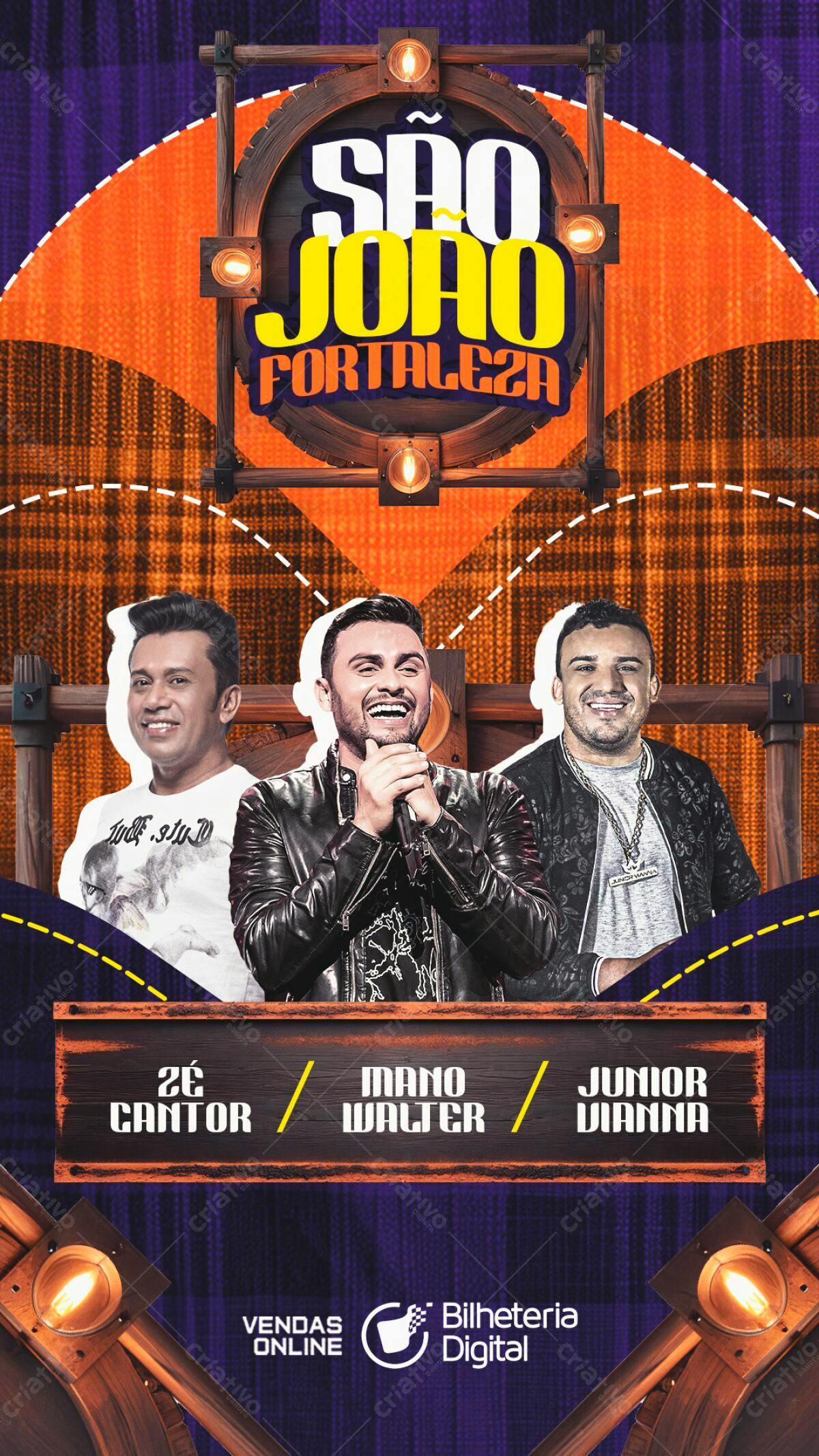 Flyer para São João Fortaleza PSD Editável