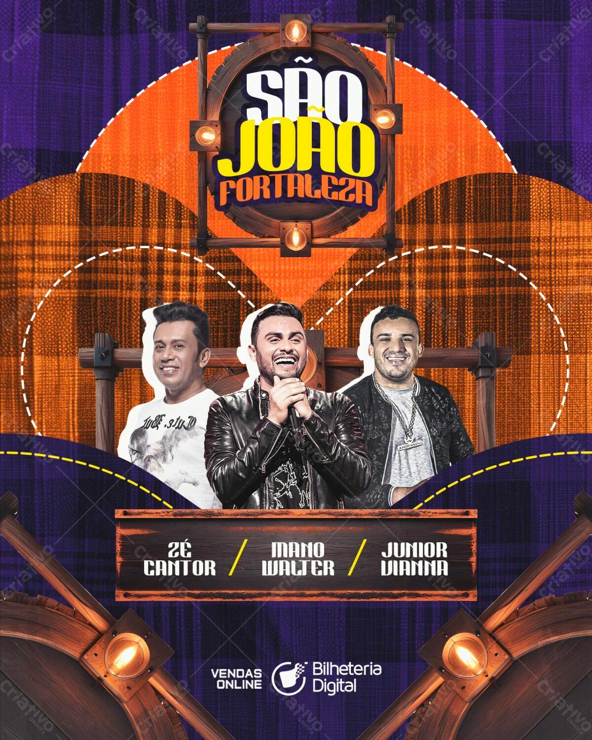 Flyer Festa de São João Fortaleza PSD Editável