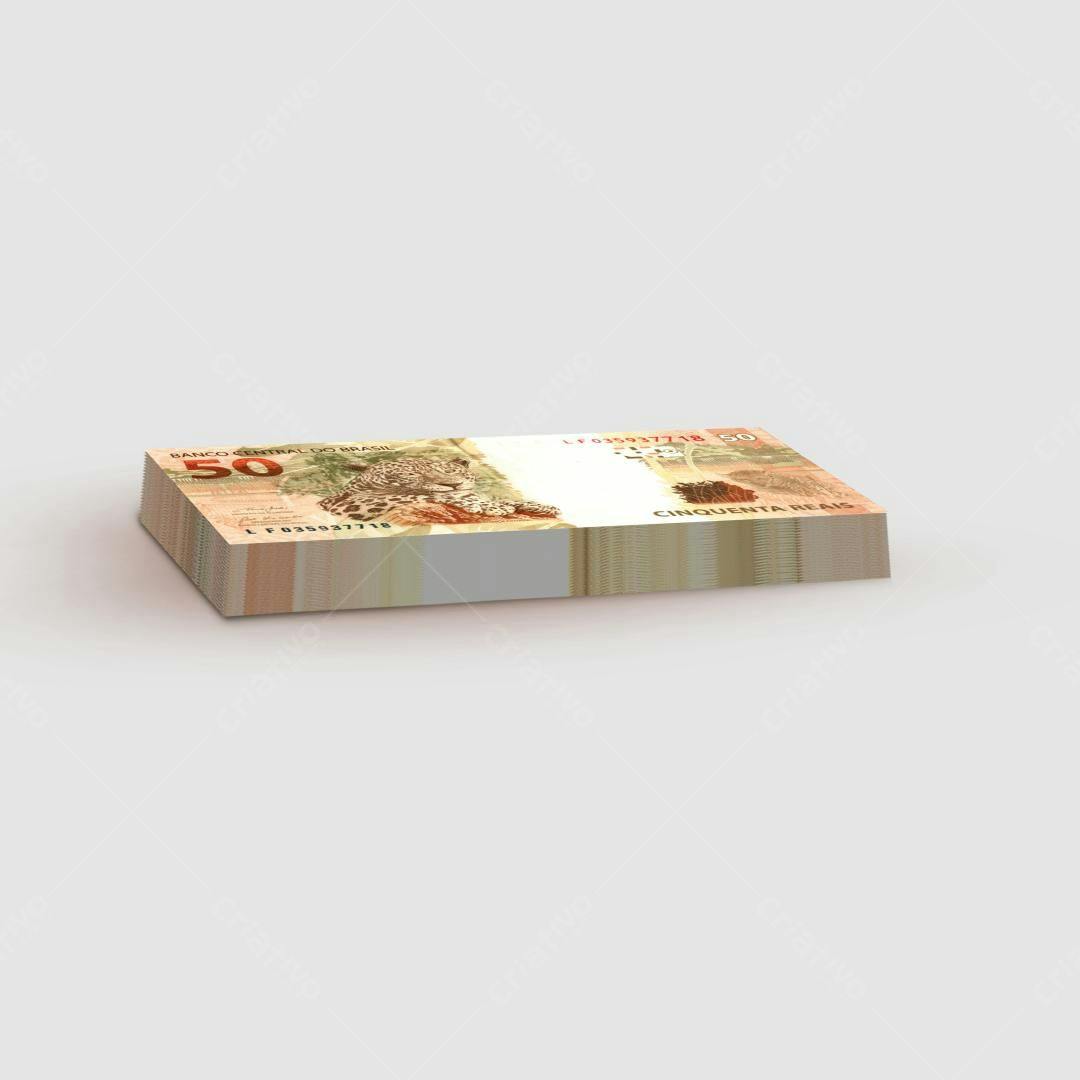Psd Pilha de Dinheiro R$50 Reais PSD Editável