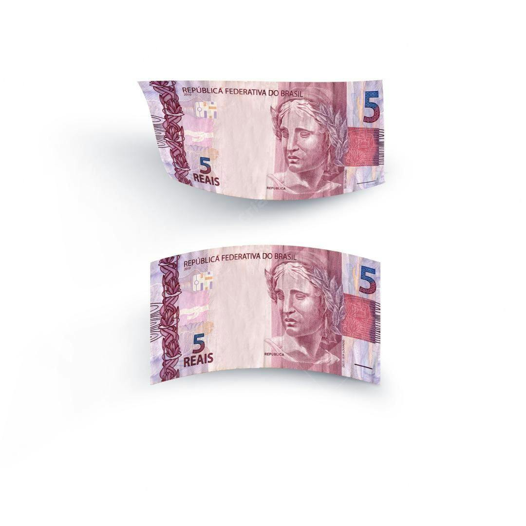 Mockup Nota de 5 Reais PSD Editável