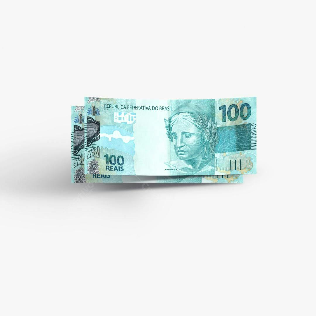 Mockup de Cédula de 100 Reais PSD Editável