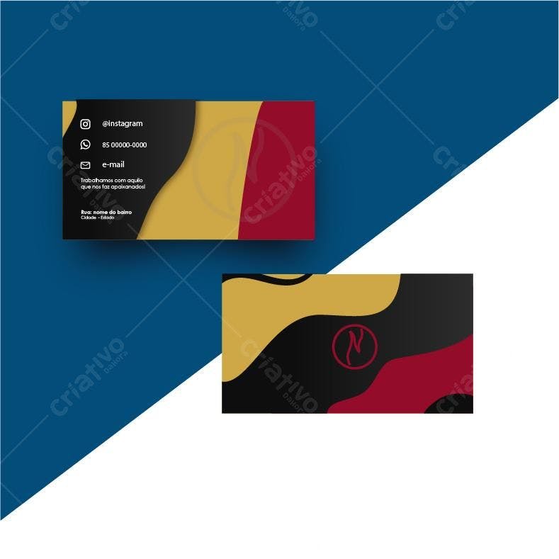 Modelo de Cartão de Visita Vetorial Abstrato