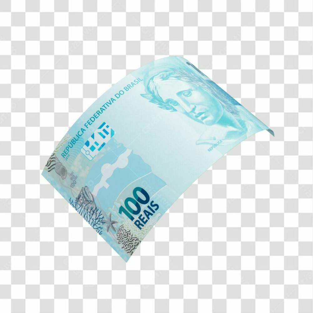 Cédula Nota Dinheiro De 100 Reais Real Brasileiro Com Fundo Transparente  (14)