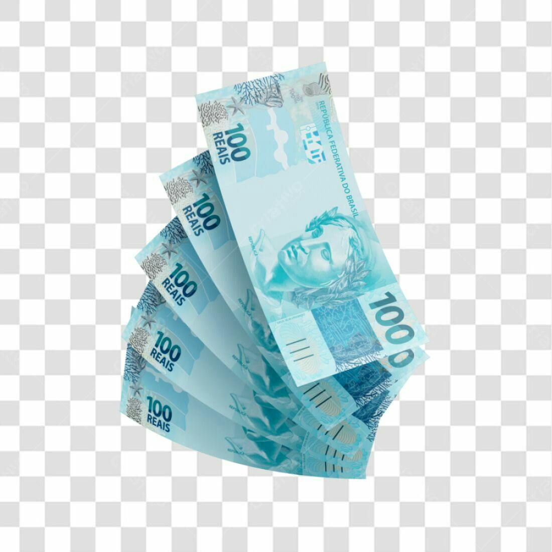 Icone de notas de 100 Reais PNG com fundo transparente