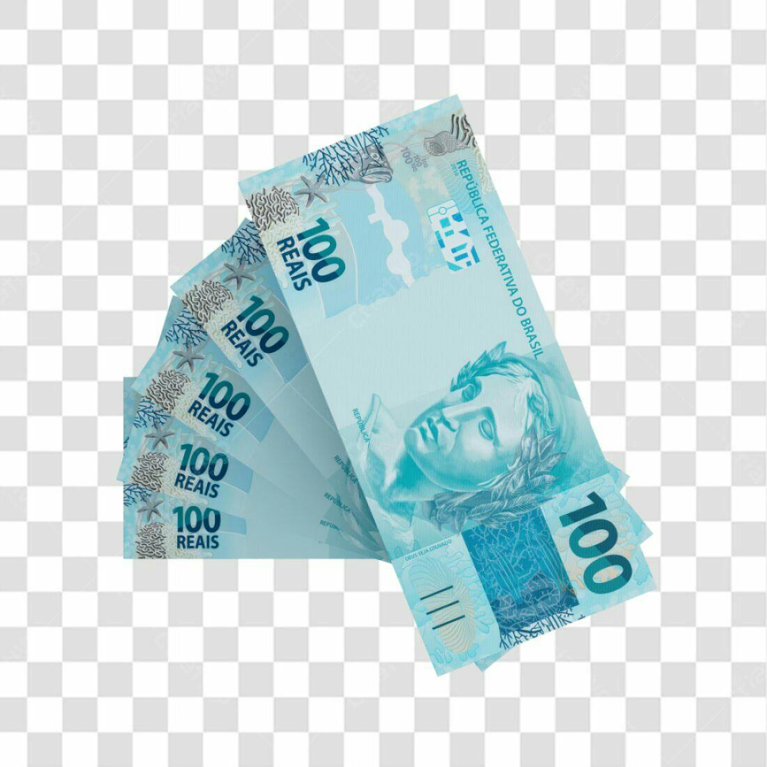 Icone de Notas de 100 Reais PNG com fundo transparente