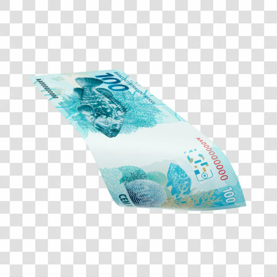 Imagem Nota de 100 Reais PNG com fundo transparente