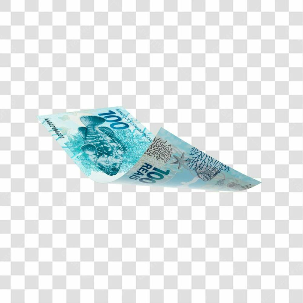 Cédula Nota Dinheiro De 100 Reais Real Brasileiro Com Fundo Transparente  (2)